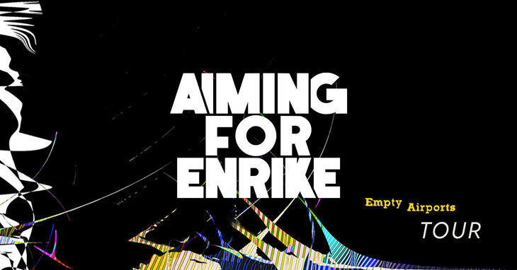 Banner med tekst: "Aiming for enrike empty airports tour"